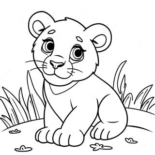 Page A Colorier De Lionceau Espiegle 28095-25509