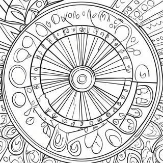 Page A Colorier De Roue De Spin Coloree 28115-25528