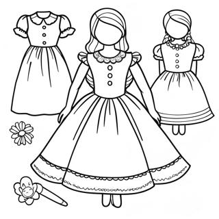 Page A Colorier De Poupee En Papier A Habiller 28154-25556