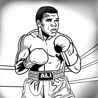 Page A Colorier De Muhammad Ali Dans Le Ring 28165-25568