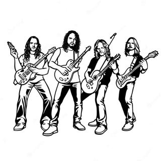 Page A Colorier Des Membres Du Groupe Metallica 28185-25583