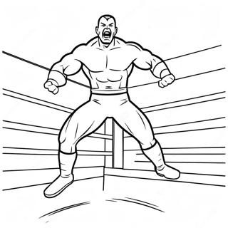 Page A Colorier Dun Lutteur Wwe Sautant Sur Un Adversaire 28225-25614