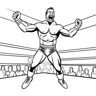 Page A Colorier Dun Lutteur Wwe Sautant Sur Un Adversaire 28225-25616