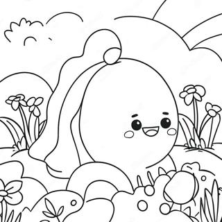 Page A Colorier Dun Jardin De Bonbons Gelifies Colores 28246-25621