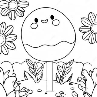 Page A Colorier Dun Jardin De Bonbons Gelifies Colores 28246-25624