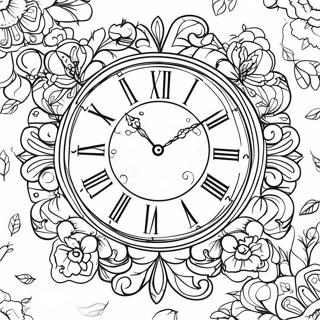 Page A Colorier Horloge Murale Vintage 28256-25631