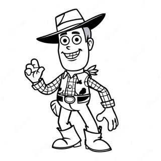 Page A Colorier Woody En Costume Effrayant 28296-25661