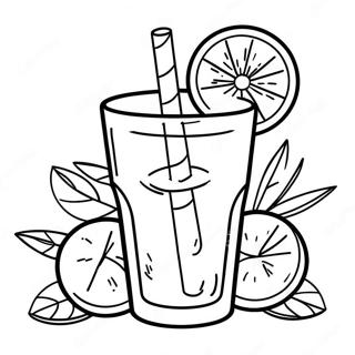 Page A Colorier Verre De Limonade Rafraichissant 2829-2296