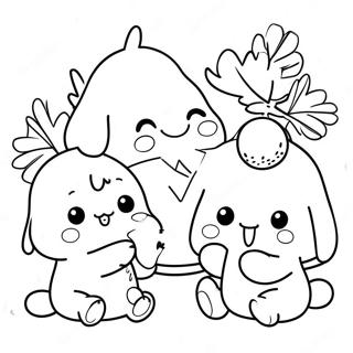 Page A Colorier Pompompurin Avec Des Amis 282-229