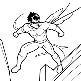 Page A Colorier Nightwing Volant Dans Le Ciel 28306-25669