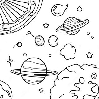 Page A Colorier Sur Le Theme De Lespace Et De La Galaxie 28355-25706