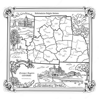 Page A Colorier De La Carte De Letat Du Kentucky 28365-25714