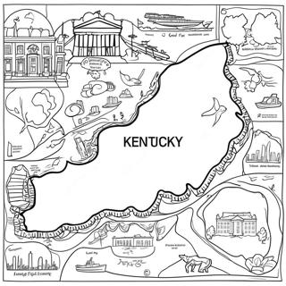 Page A Colorier De La Carte De Letat Du Kentucky 28365-25715