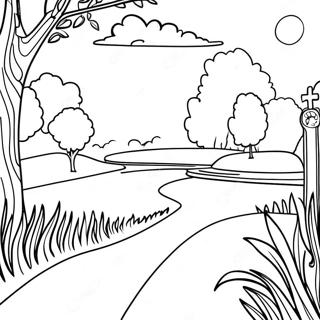 Page A Colorier De Paysage De Bluegrass Du Kentucky 28366-25717