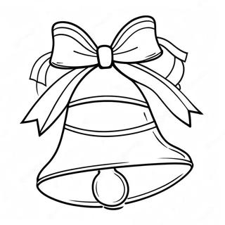 Page A Colorier De Cloche De Noel Festive Avec Des Rubans 28396-25742