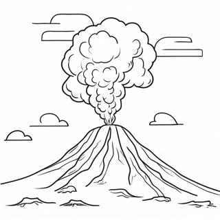 Page A Colorier Volcan En Eruption 2839-2303