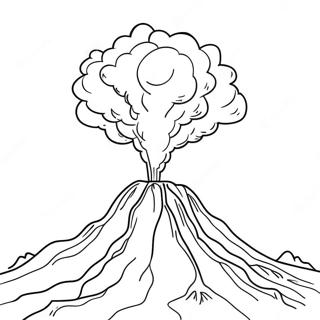 Page A Colorier Volcan En Eruption 2839-2304