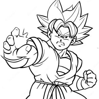 Goku Super Saiyan 4 En Action Page A Colorier 28406-25749