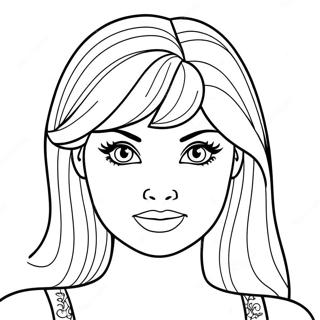 Tête De Barbie Pages À Colorier