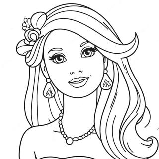 Page A Colorier De Tete De Princesse Barbie 28426-25765