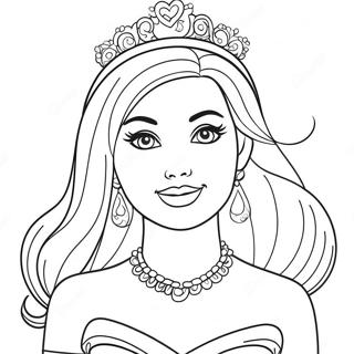 Page A Colorier De Tete De Princesse Barbie 28426-25766