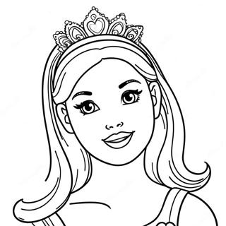 Page A Colorier De Tete De Princesse Barbie 28426-25767