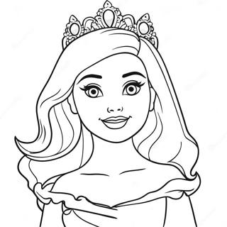 Page A Colorier De Tete De Princesse Barbie 28426-25768