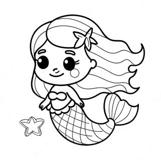 Page A Colorier De Sirene Mignonne 28445-25778