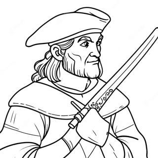 Page A Colorier De Leonardo Avec Son Epee 28466-25800