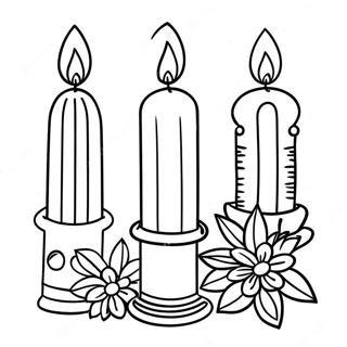 Page A Colorier Bougies Kwanzaa Colorees 2849-2309