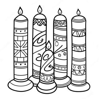 Page A Colorier Bougies Kwanzaa Colorees 2849-2311