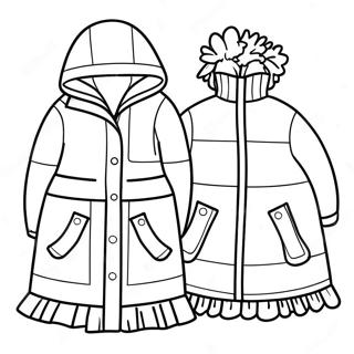 Vêtements D'hiver Pages À Colorier