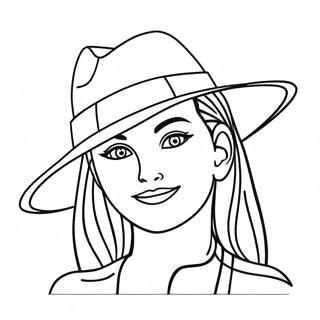 Page A Colorier Jessie Avec Chapeau Colore 28687-25965