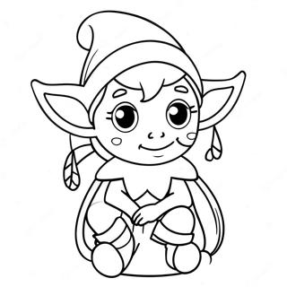 Page A Colorier Un Elfe Mignon 28756-26018