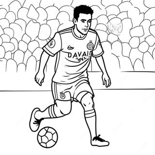 Page A Colorier Xavi Dribblant Le Ballon 28777-26038