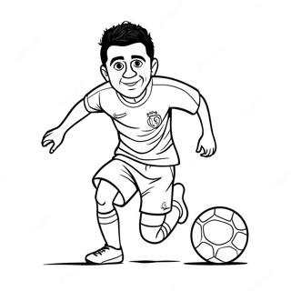 Page A Colorier Xavi Dribblant Le Ballon 28777-26040