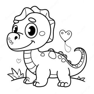 Page A Colorier De Dinosaures Pour La Saint Valentin 28796-26051