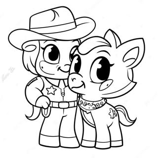 Page A Colorier De Sheriff Callie Avec Son Cheval 28847-26093