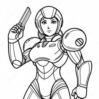 Page A Colorier De Samus Aran En Combinaison De Puissance 28857-26101