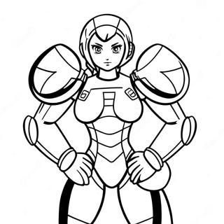 Page A Colorier De Samus Aran En Combinaison De Puissance 28857-26102