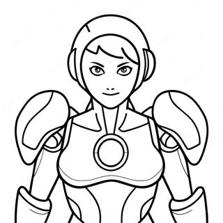 Page A Colorier De Samus Aran En Combinaison De Puissance 28857-26104