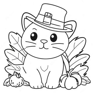 Page A Colorier De Chat Pour Thanksgiving 28956-26178