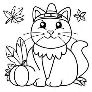 Page A Colorier De Chat Pour Thanksgiving 28956-26179