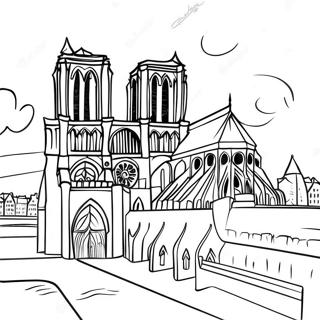 Page A Colorier De La Cathedrale Notre Dame 29137-26326