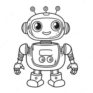 Page A Colorier Dun Robot Ia Mignon 29197-26375