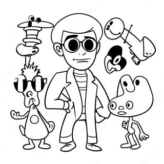 Page A Colorier Des Personnages Du Laboratoire De Dexter 29237-26406