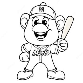 Page A Colorier De La Mascotte Des Mets De New York 29247-26416