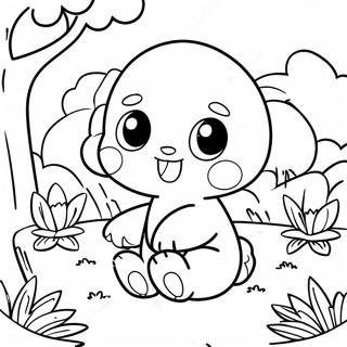 Page A Colorier De Chao Mignon Jouant Dans Le Jardin 29257-26423