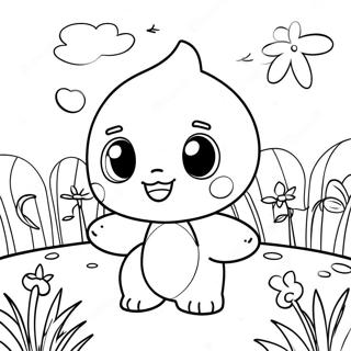 Page A Colorier De Chao Mignon Jouant Dans Le Jardin 29257-26424