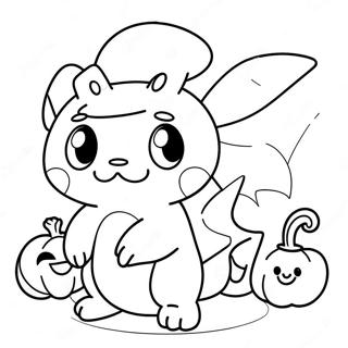 Pokémon D'halloween Mignons Pages À Colorier